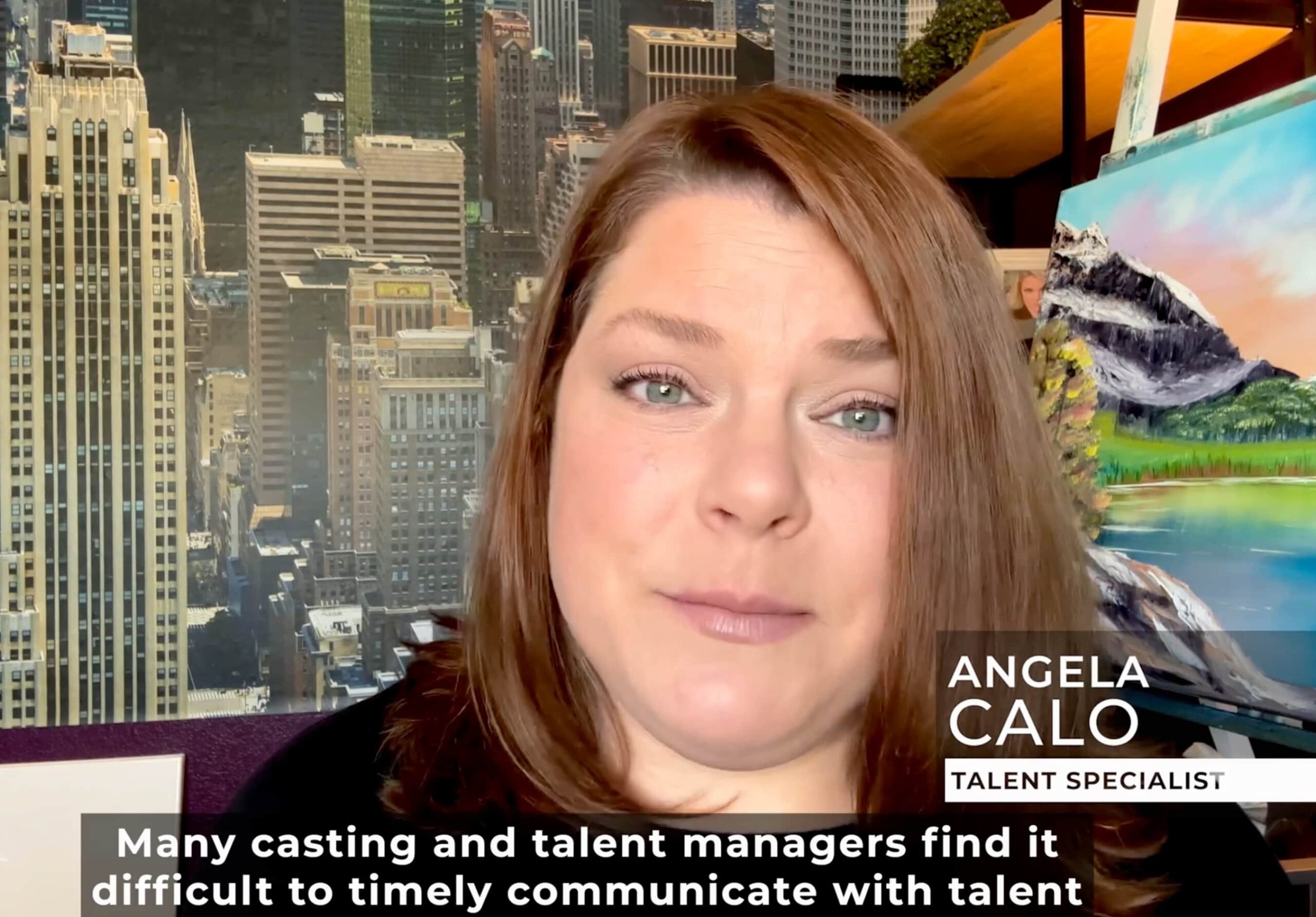 Angela Calo, a Talent Specialist, stating "Many casting and talent managers find it difficult to timely communicate with talent."